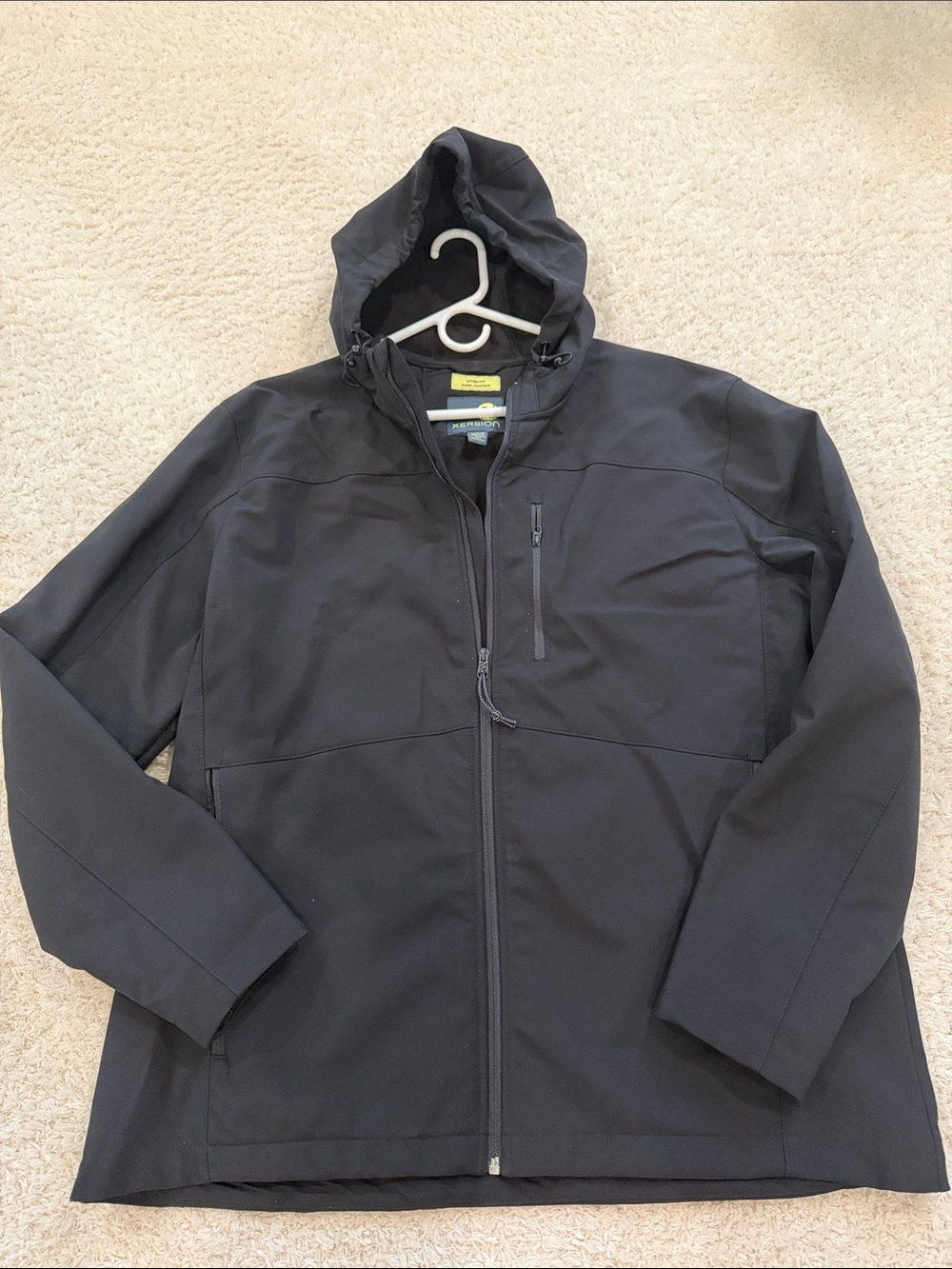 Xersion Hooded Softshell Water Resistant  men's jacket